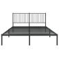 vidaXL Estructura de cama con cabecero metal negro 150x200 cm vidaXL Estructura de cama con cabecero metal negro 150x200 cm