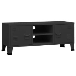 vidaXL Mueble de TV industrial metal negro 105x35x42 cm