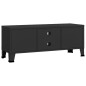 vidaXL Mueble de TV industrial metal negro 105x35x42 cm vidaXL Mueble de TV industrial metal negro 105x35x42 cm