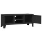 vidaXL Mueble de TV industrial metal negro 105x35x42 cm vidaXL Mueble de TV industrial metal negro 105x35x42 cm