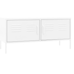 vidaXL Mueble para TV de acero blanco 105x35x50 cm