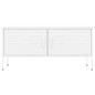 vidaXL Mueble para TV de acero blanco 105x35x50 cm vidaXL Mueble para TV de acero blanco 105x35x50 cm