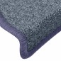 vidaXL Alfombras de peldaños de escalera 15 uds gris y azul 65x24x4 cm vidaXL Alfombras de peldaños de escalera 15 uds gris y azul 65x24x4 cm