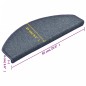 vidaXL Alfombras de peldaños de escalera 15 uds gris y azul 65x24x4 cm vidaXL Alfombras de peldaños de escalera 15 uds gris y azul 65x24x4 cm