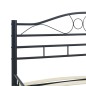 vidaXL Estructura de cama de acero negro 200x200 cm vidaXL Estructura de cama de acero negro 200x200 cm