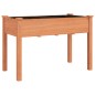 vidaXL Jardinera con forro madera maciza de abeto marrón 118x59x76 cm vidaXL Jardinera con forro madera maciza de abeto marrón 118x59x76 cm