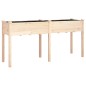 vidaXL Jardinera con forro madera maciza de abeto 161x45x76 cm vidaXL Jardinera con forro madera maciza de abeto 161x45x76 cm