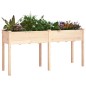 vidaXL Jardinera con forro madera maciza de abeto 161x45x76 cm vidaXL Jardinera con forro madera maciza de abeto 161x45x76 cm
