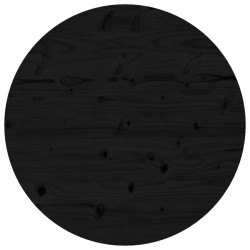 vidaXL Tablero de mesa redondo madera maciza de pino negro Ø90x3 cm