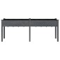 vidaXL Jardinera con forro madera maciza de abeto gris 203x53x76 cm vidaXL Jardinera con forro madera maciza de abeto gris 203x53x76 cm