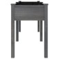 vidaXL Jardinera con forro madera maciza de abeto gris 203x53x76 cm vidaXL Jardinera con forro madera maciza de abeto gris 203x53x76 cm