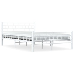 vidaXL Estructura de cama de metal blanco 140x200 cm