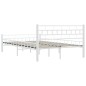 vidaXL Estructura de cama de metal blanco 140x200 cm vidaXL Estructura de cama de metal blanco 140x200 cm