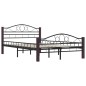 vidaXL Estructura de cama de metal negra 140x200 cm