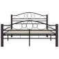 vidaXL Estructura de cama de metal negra 140x200 cm