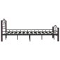 vidaXL Estructura de cama de metal negra 140x200 cm