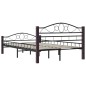 vidaXL Estructura de cama de metal negra 140x200 cm