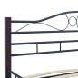 vidaXL Estructura de cama de metal negra 140x200 cm