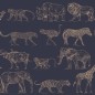 Noordwand Papel de pared Kids @ Home Safari Midnight azul
