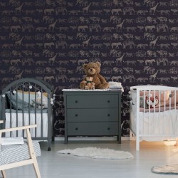 Noordwand Papel de pared Kids @ Home Safari Midnight azul
