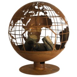 Esschert Design Brasero con forma de globo terráqueo