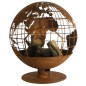 Esschert Design Brasero con forma de globo terráqueo