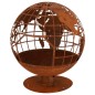 Esschert Design Brasero con forma de globo terráqueo