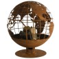 Esschert Design Brasero con forma de globo terráqueo