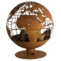 Esschert Design Brasero con forma de globo terráqueo