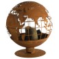 Esschert Design Brasero con forma de globo terráqueo