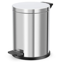 Hailo Papelera con pedal Solid acero inoxidable M 12L