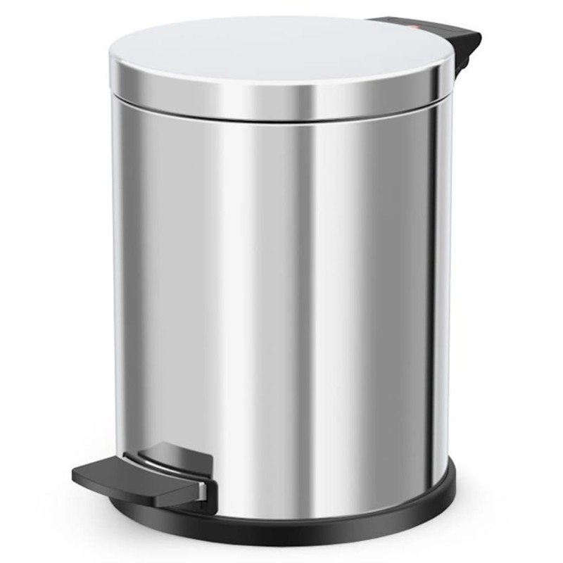 Hailo Papelera con pedal Solid acero inoxidable M 12L