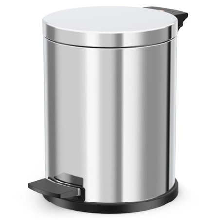Hailo Papelera con pedal Solid acero inoxidable M 12L