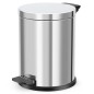 Hailo Papelera con pedal Solid acero inoxidable M 12L
