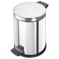 Hailo Papelera con pedal Solid acero inoxidable M 12L