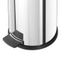 Hailo Papelera con pedal Solid acero inoxidable M 12L