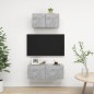 vidaXL Set de muebles de salón 2 pzas madera ingeniería gris hormigón vidaXL Set de muebles de salón 2 pzas madera ingeniería gris hormigón