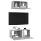 vidaXL Set de muebles de salón 2 pzas madera ingeniería gris hormigón vidaXL Set de muebles de salón 2 pzas madera ingeniería gris hormigón