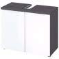 Germania Armario de lavabo para baño GW-Pescara blanco y grafito Germania Armario de lavabo para baño GW-Pescara blanco y grafito