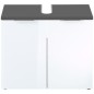 Germania Armario de lavabo para baño GW-Pescara blanco y grafito Germania Armario de lavabo para baño GW-Pescara blanco y grafito