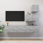 vidaXL Set de muebles de salón 4 pzas madera ingeniería gris hormigón vidaXL Set de muebles de salón 4 pzas madera ingeniería gris hormigón