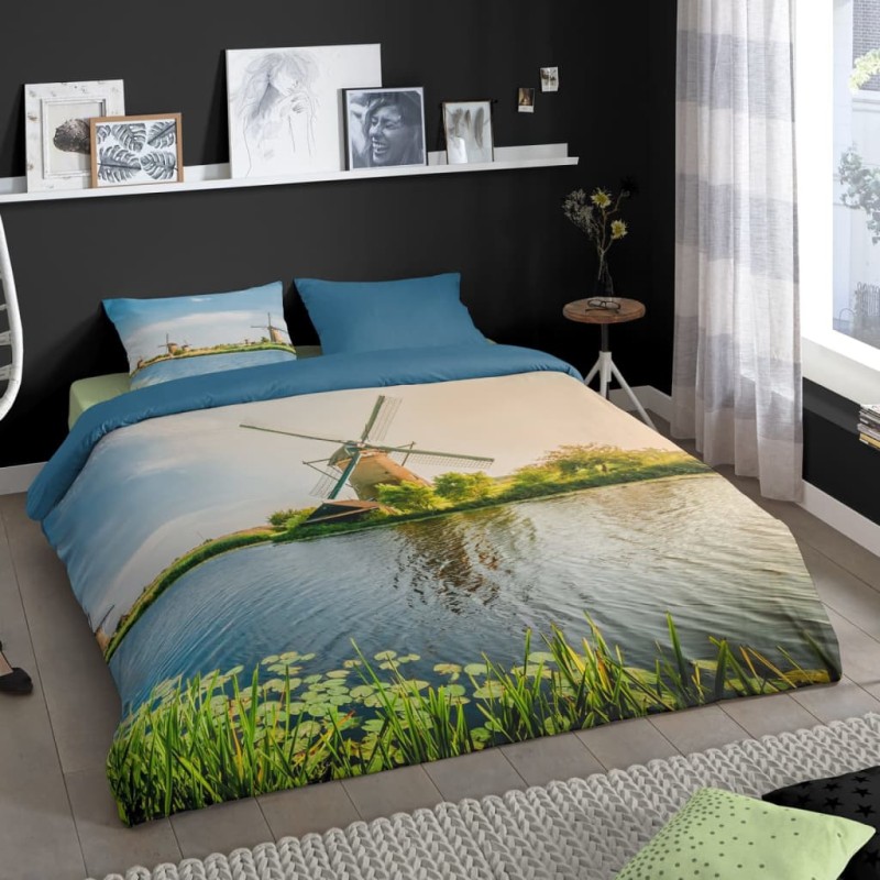 Good Morning Funda de edredón WINDMILL 200x200/220 cm multicolor
