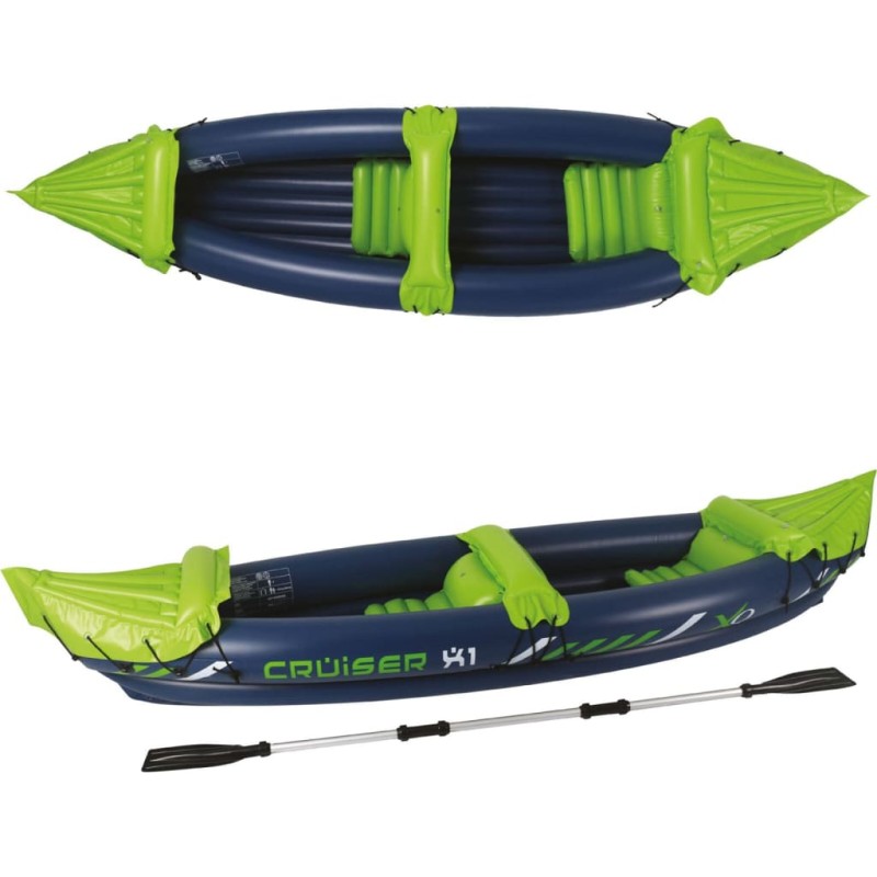 XQ Max Kayak Cruiser X1 azul y verde 325x81x53 cm XQ Max Kayak Cruiser X1 azul y verde 325x81x53 cm