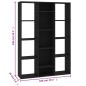 vidaXL Divisor de espacios/estantería aglomerado negro 100x24x140 cm vidaXL Divisor de espacios/estantería aglomerado negro 100x24x140 cm