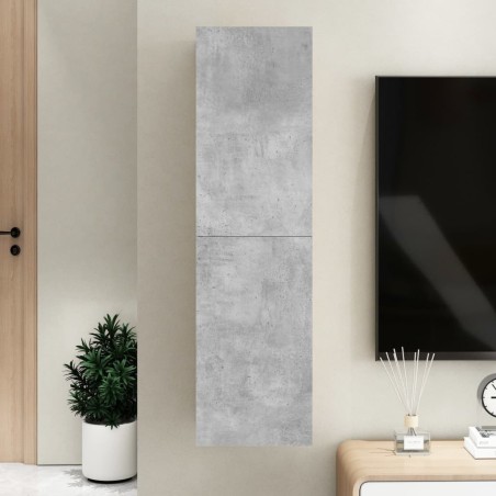 vidaXL Mueble de TV madera contrachapada gris hormigón 30,5x30x110 cm