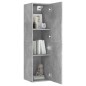 vidaXL Mueble de TV madera contrachapada gris hormigón 30,5x30x110 cm