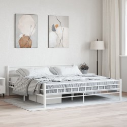 vidaXL Estructura de cama de metal blanca 180x200 cm
