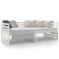 vidaXL Sofá cama madera maciza de pino blanco 90x190 cm vidaXL Sofá cama madera maciza de pino blanco 90x190 cm