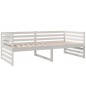 vidaXL Sofá cama madera maciza de pino blanco 90x190 cm vidaXL Sofá cama madera maciza de pino blanco 90x190 cm