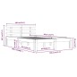 vidaXL Estructura de cama madera maciza 180x200 cm